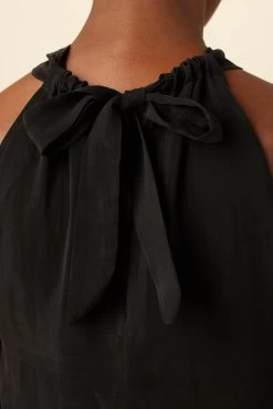 Hayden Cottonseed Cupro Blouse - Black -Vibe Wardrobe Shop 0046 Hayden Black 5