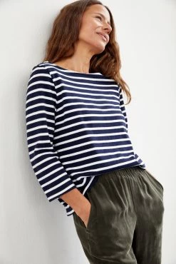 Halle Tee - Navy And Ivory