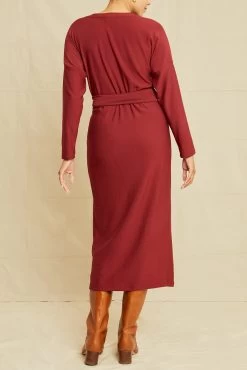 Russo Fleece Dress - Mulberry -Vibe Wardrobe Shop 0050 Russo Mulberry 1263 web 5667485e c418 4eb8 aec1 3a98a9211f18