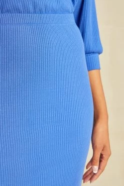 Vindy Paris Rib Skirt - Lapis -Vibe Wardrobe Shop 0054 Vindy Lapis 1999 web 19610374 6cb0 4b09 a137 c8c55703da8a