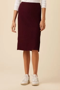 Vindy Paris Rib Skirt - Plum Ora Stripe 7 Vindy Paris Rib Skirt - Plum Ora Stripe -Vibe Wardrobe Shop 0054 Vindy Paris Rib Ora Stripe 1