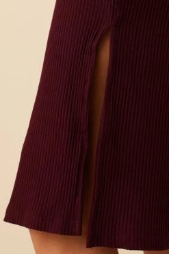 Vindy Paris Rib Skirt - Plum Ora Stripe 9 Vindy Paris Rib Skirt - Plum Ora Stripe -Vibe Wardrobe Shop 0054 Vindy Paris Rib Ora Stripe 5