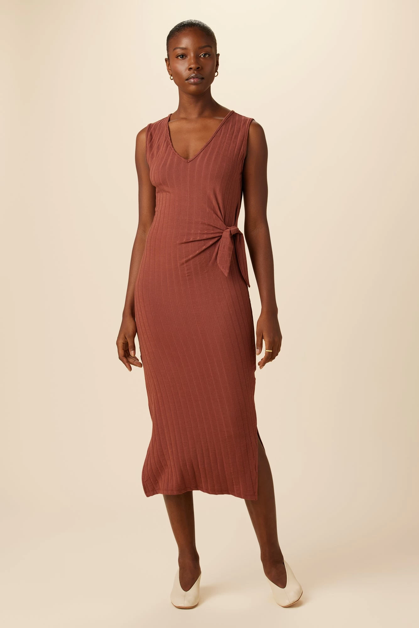 Cornelia Provence Rib Dress - Earth 1 Cornelia Provence Rib Dress - Earth