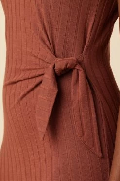 Cornelia Provence Rib Dress - Earth 7 Cornelia Provence Rib Dress - Earth -Vibe Wardrobe Shop 0082 Cornelia Earth 4