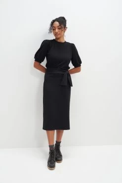 Aria Reverie Terry Skirt - Black