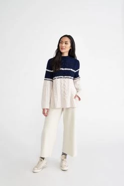 Sena Wool Sweater - Ivory Navy Stripe - ReAmour -Vibe Wardrobe Shop 0214 Sena Ivory Navy Stripe 0511 web 4a445911 6bee 4f2e a055 d4df0f80b8da
