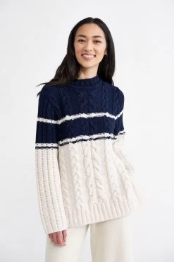 Sena Wool Sweater - Ivory Navy Stripe - ReAmour -Vibe Wardrobe Shop 0214 Sena Ivory Navy Stripe 0552 web 93f07f2a b55b 425c 9013 013d0c69fd8c