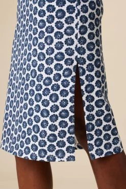 Vindy Reverie Knit Skirt - Calico Navy -Vibe Wardrobe Shop 0220 Vindy Calico Navy 6