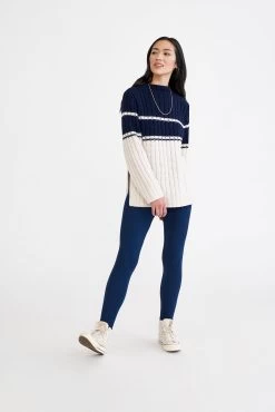 Magda Dream Rib Leggings -Vibe Wardrobe Shop 0260 Magda Dream Rib Ocean 1323 web