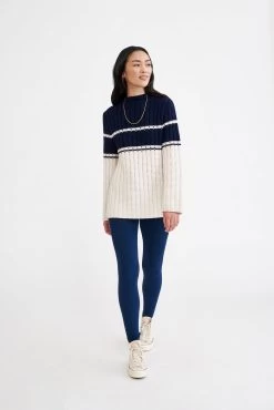 Magda Dream Rib Leggings -Vibe Wardrobe Shop 0260 Magda Dream Rib Ocean 1325 web