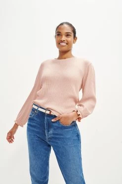 Gisele Paris Rib Sweatshirt - Rose - ReAmour
