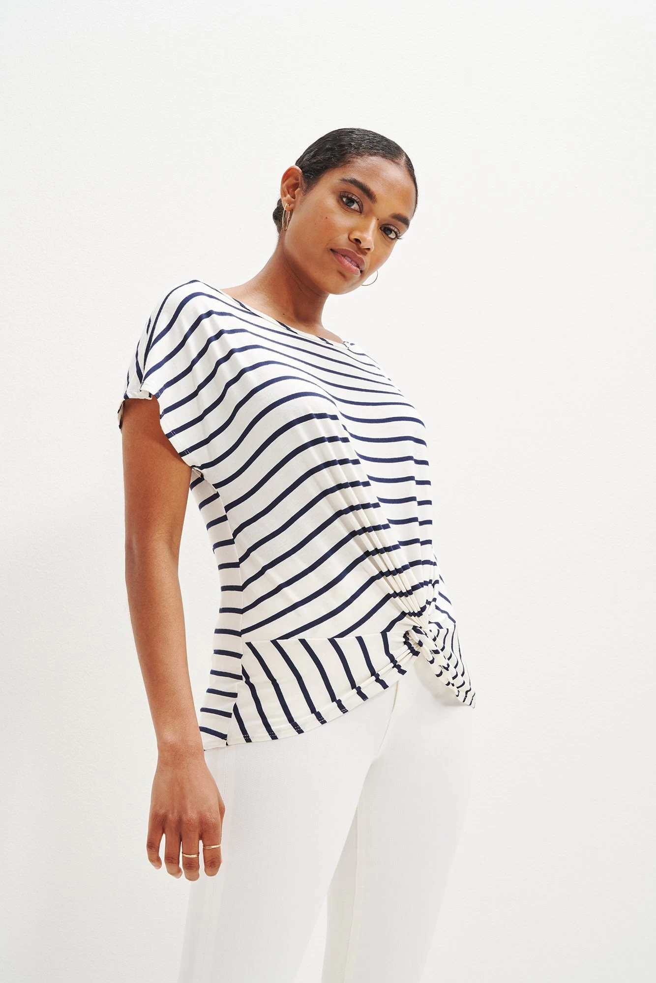 Bianca Dream Knit Top - Marine Stripe - Image 3