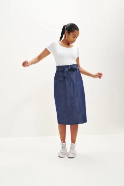 Romy Denim Skirt 18 Romy Denim Skirt -Vibe Wardrobe Shop 0342 Romy Denim 0434 web
