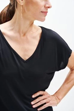 Wray Silken Modal Tee - Black -Vibe Wardrobe Shop 0347 Wray Tee Black 0688 web 9c022729 bcbe 4b51 b98e 1ee33bc8bc81