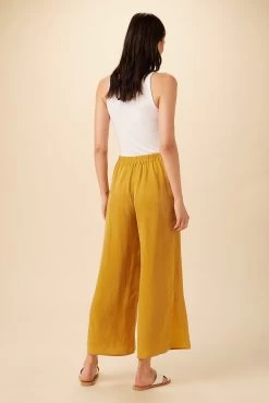Sol Cottonseed Cupro Pant - Chai -Vibe Wardrobe Shop 0353 Sol Chai 3