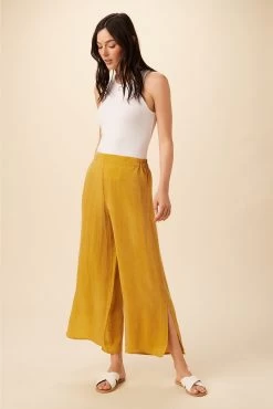 Sol Cottonseed Cupro Pant - Chai -Vibe Wardrobe Shop 0353 Sol Chai 5