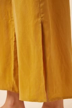 Sol Cottonseed Cupro Pant - Chai -Vibe Wardrobe Shop 0353 Sol Chai 6