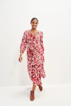 Faye Nouveau Silk Dress -Vibe Wardrobe Shop 0374 Faye Elsinore Floral 1843 web