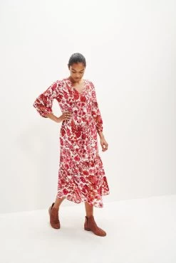 Faye Nouveau Silk Dress -Vibe Wardrobe Shop 0374 Faye Elsinore Floral 1846 web