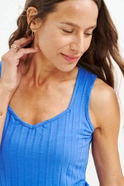 Bettina Ribbed Tank - Lapis -Vibe Wardrobe Shop 0384 Bettina Lapis 1483 web f22b1908 320b 4b0e ad4a 1c5d4d3c1209