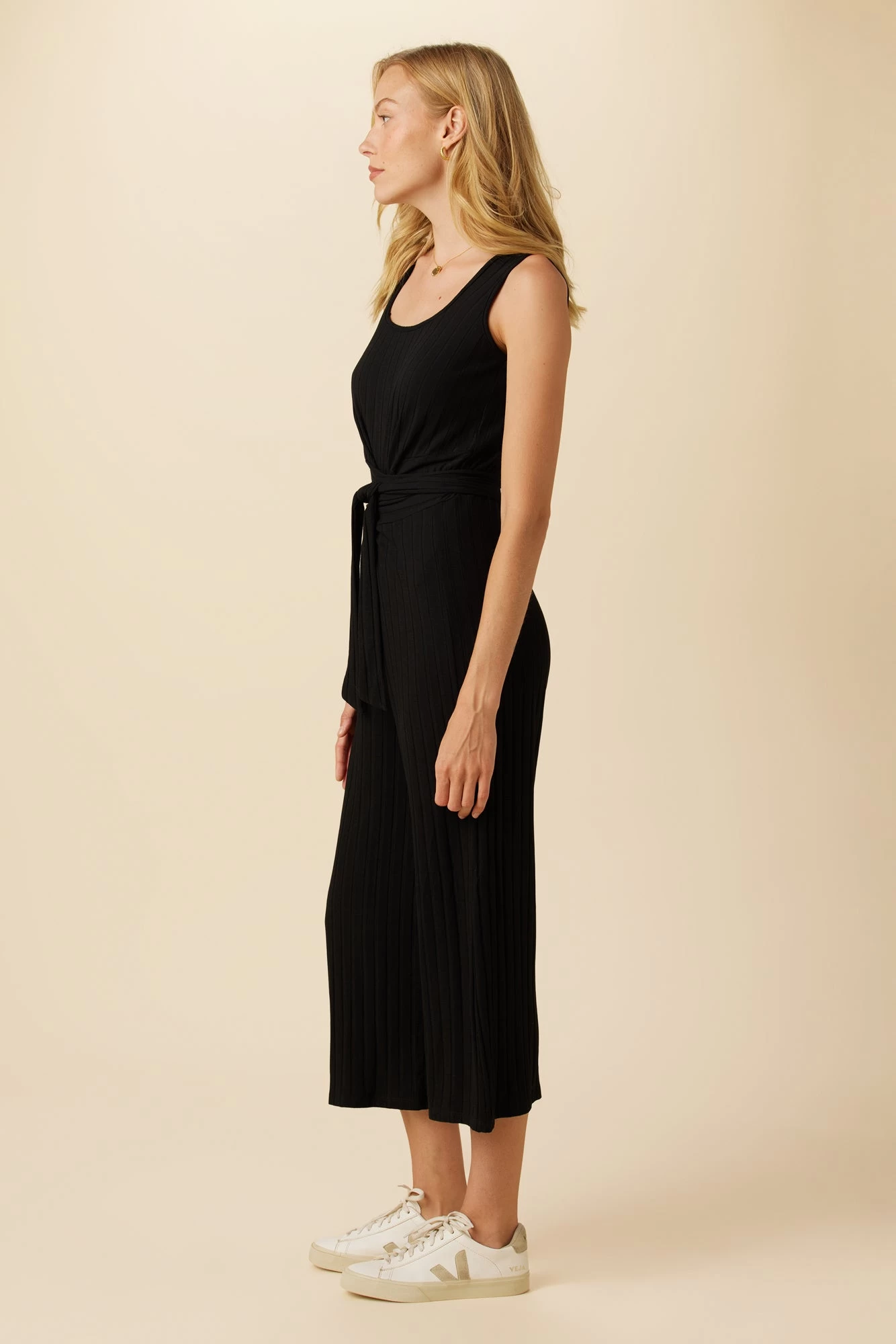 Briar Provence Rib Jumpsuit - Black 2 Briar Provence Rib Jumpsuit - Black - Image 2