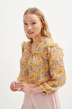 Camila Nouveau Silk Blouse - ReAmour -Vibe Wardrobe Shop 0394 Camila Sunflower 0221 web f15e4e60 e207 4f39 9c0d 40b089eb0cae