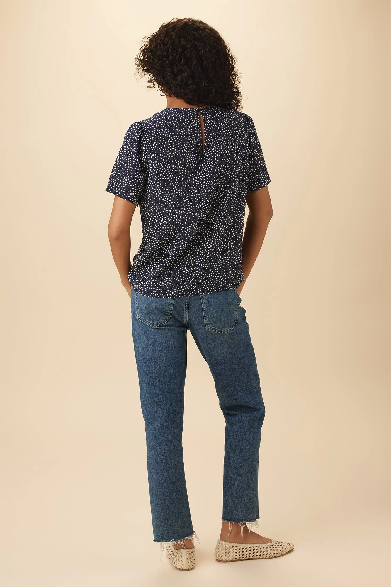 Odilia Washable Silk Blouse - Trieste Dot 3 Odilia Washable Silk Blouse - Trieste Dot - Image 3