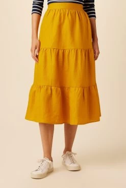 Jill Linen Skirt - Sunflower