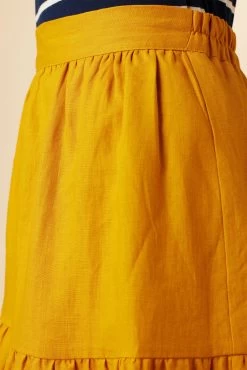 Jill Linen Skirt - Sunflower -Vibe Wardrobe Shop 0404 Jill Sunflower 5