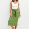 Delaney Ribbed Skirt - Pear