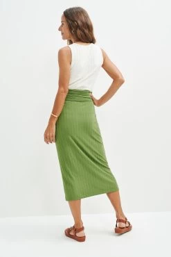Delaney Ribbed Skirt - Pear -Vibe Wardrobe Shop 0406 Delaney Pear 1807 web a97fbcdf fd66 48cc 81a4 588d37548990