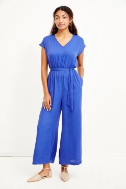 Wynnie Cupro Jumpsuit - Lapis