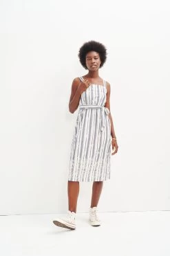 Jameela Upcycled Dress -Vibe Wardrobe Shop 0457 Jameela Summer Stripe 0892 web