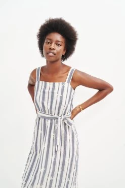 Jameela Upcycled Dress -Vibe Wardrobe Shop 0457 Jameela Summer Stripe 0927 web