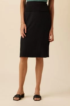 Zio Ribbed Skirt - Black