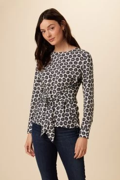 Jobeth Ecovero Blouse - Calico Navy