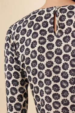 Jobeth Ecovero Blouse - Calico Navy -Vibe Wardrobe Shop 0467 Jobeth Viscose Calico Navy 4