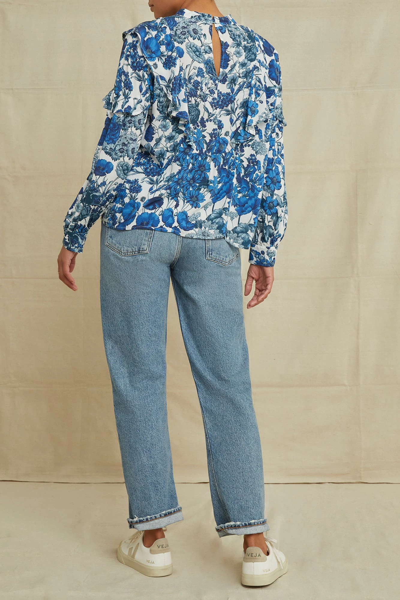 Clara Ecovero Blouse - Elsinore Blue 3 Clara Ecovero Blouse - Elsinore Blue - Image 3