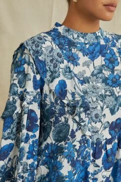 Clara Ecovero Blouse - Elsinore Blue 7 Clara Ecovero Blouse - Elsinore Blue -Vibe Wardrobe Shop 0485ClaraElsinoreBlue 7002 web 28fe8772 4d86 421f 8f4f 9c9517e6f1e8