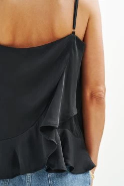 Lisbon Cupro Blouse - Black -Vibe Wardrobe Shop 0491 Lisbon Black 2402 web 7ecae40d 160c 45f3 976c ccc8cbcbfd07