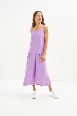 Lisbon Cupro Blouse - Cosmos