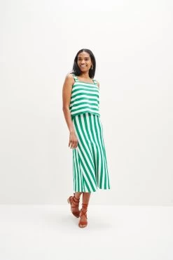 Ramona Upcycled Skirt - Corsica Stripe -Vibe Wardrobe Shop 0507 Ramona Corsica Stripe 0150 web 2549d1a7 f211 47fd 8059 6fdc36dad43e