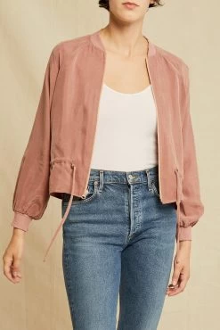 Roux Mixed Cupro Jacket - Quartz