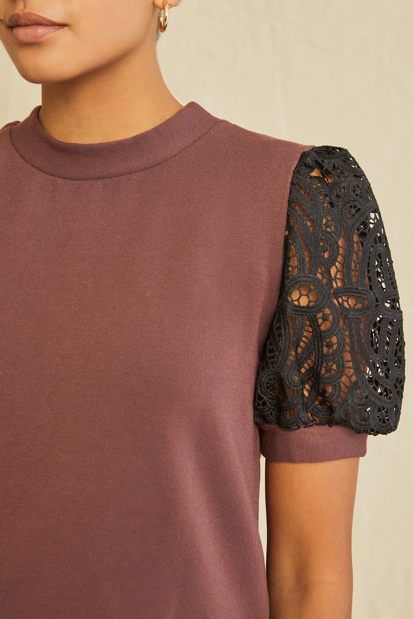 Tisha Luxe Fleece Top - Mocha 3 Tisha Luxe Fleece Top - Mocha - Image 3