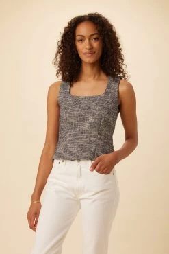 Kinsley Upcycled Top - Navy