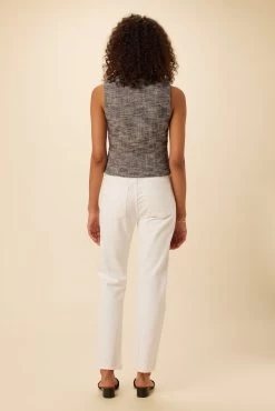 Kinsley Upcycled Top - Navy -Vibe Wardrobe Shop 0531 Kinsley Navy Boucle 3