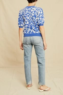 Genesis Sweater - Ivory And Blue - ReAmour 6 Genesis Sweater - Ivory And Blue - ReAmour -Vibe Wardrobe Shop 0551 Genesis Ivory Blue Animal Jacquard 0567 web 65725ed7 a208 45cb 84fe 30e965d76e01