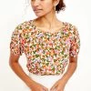 Lotta Washable Silk Blouse - Seaside Floral