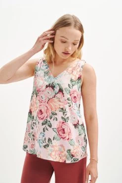 Ninette Upcycled Tank -Vibe Wardrobe Shop 0589 Ninette Upcycled Genoa Floral 0422 web