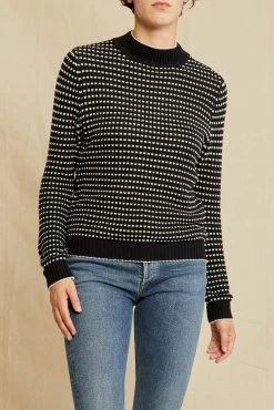 Campbell Organic Cotton Sweater - Black And Ivory - ReAmour